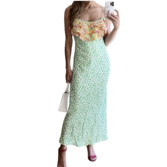 RIXO x Target green cheetah animal print maxi dress - Picture 2 of 9